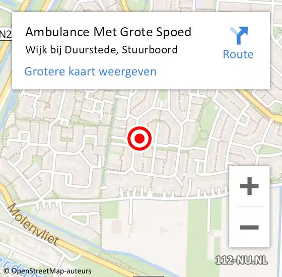 Locatie op kaart van de 112 melding: Ambulance Met Grote Spoed Naar Wijk bij Duurstede, Stuurboord op 1 november 2017 09:55