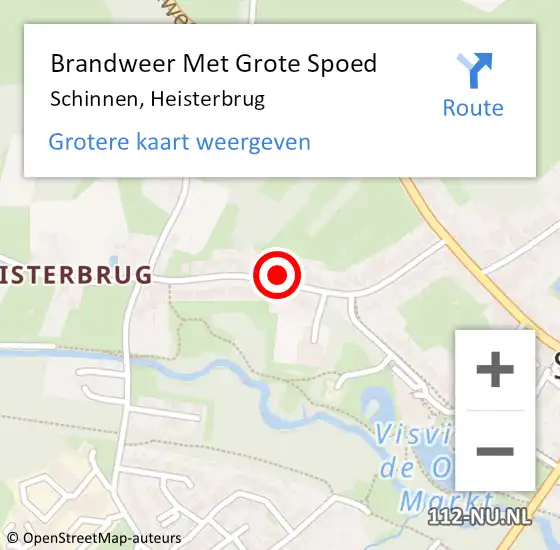 Locatie op kaart van de 112 melding: Brandweer Met Grote Spoed Naar Schinnen, Heisterbrug op 1 november 2017 13:31