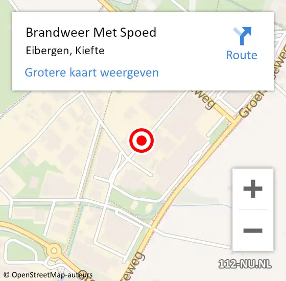 Locatie op kaart van de 112 melding: Brandweer Met Spoed Naar Eibergen, Kiefte op 1 november 2017 19:03