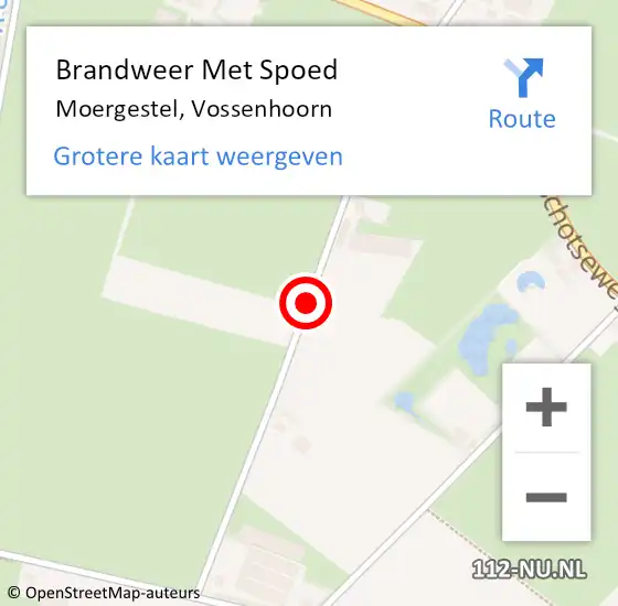 Locatie op kaart van de 112 melding: Brandweer Met Spoed Naar Moergestel, Vossenhoorn op 1 november 2017 19:34