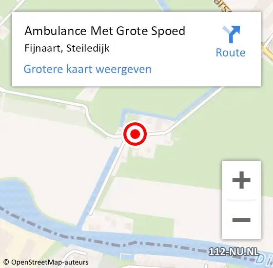 Locatie op kaart van de 112 melding: Ambulance Met Grote Spoed Naar Fijnaart, Steiledijk op 1 november 2017 20:17