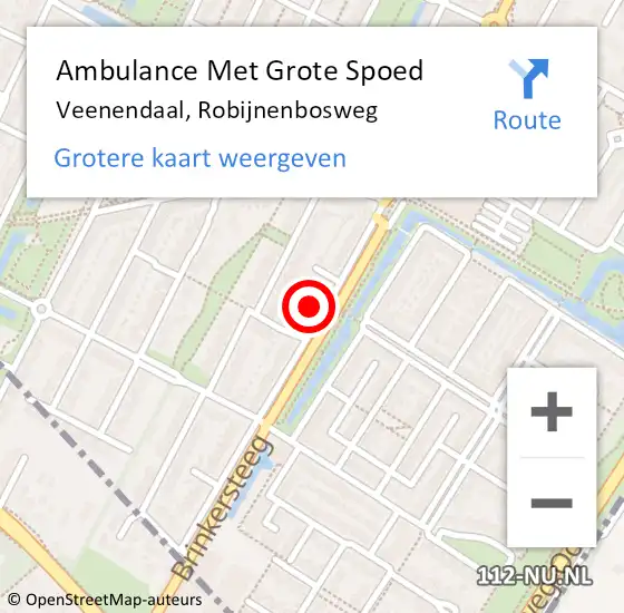 Locatie op kaart van de 112 melding: Ambulance Met Grote Spoed Naar Veenendaal, Robijnenbosweg op 1 november 2017 20:39