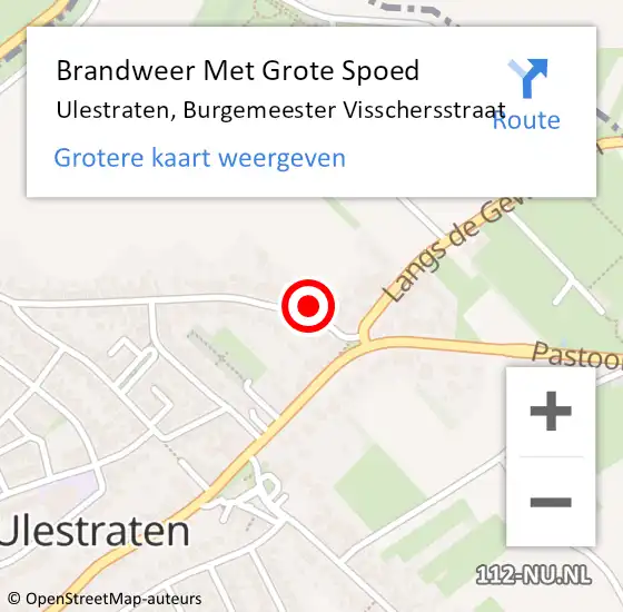 Locatie op kaart van de 112 melding: Brandweer Met Grote Spoed Naar Ulestraten, Burgemeester Visschersstraat op 3 november 2017 01:41