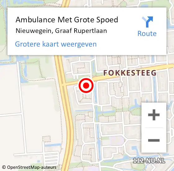 Locatie op kaart van de 112 melding: Ambulance Met Grote Spoed Naar Nieuwegein, Graaf Rupertlaan op 3 november 2017 02:54