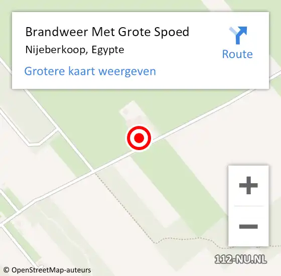 Locatie op kaart van de 112 melding: Brandweer Met Grote Spoed Naar Nijeberkoop, Egypte op 3 november 2017 14:17