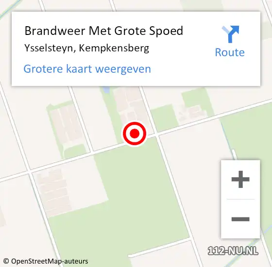 Locatie op kaart van de 112 melding: Brandweer Met Grote Spoed Naar Ysselsteyn, Kempkensberg op 3 november 2017 16:32