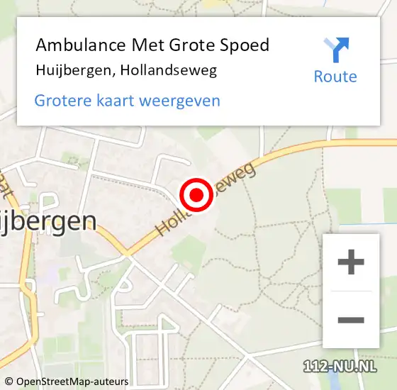 Locatie op kaart van de 112 melding: Ambulance Met Grote Spoed Naar Huijbergen, Hollandseweg op 3 november 2017 19:18