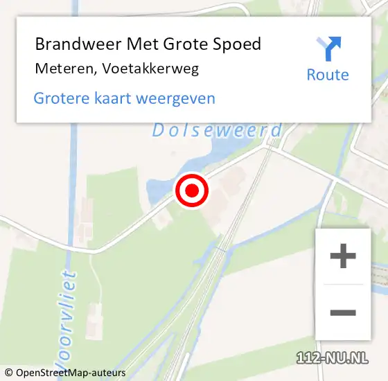 Locatie op kaart van de 112 melding: Brandweer Met Grote Spoed Naar Meteren, Voetakkerweg op 3 november 2017 22:15