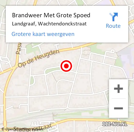 Locatie op kaart van de 112 melding: Brandweer Met Grote Spoed Naar Landgraaf, Wachtendonckstraat op 4 november 2017 19:20