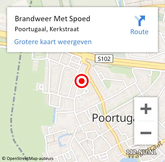 Locatie op kaart van de 112 melding: Brandweer Met Spoed Naar Poortugaal, Kerkstraat op 4 november 2017 21:39