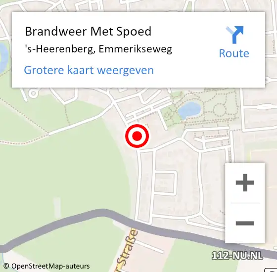 Locatie op kaart van de 112 melding: Brandweer Met Spoed Naar 's-Heerenberg, Emmerikseweg op 5 november 2017 00:30