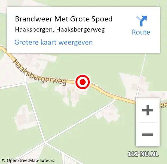 Locatie op kaart van de 112 melding: Brandweer Met Grote Spoed Naar Haaksbergen, Haaksbergerweg op 5 november 2017 01:08