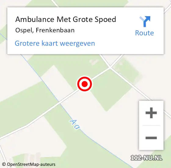 Locatie op kaart van de 112 melding: Ambulance Met Grote Spoed Naar Ospel, Frenkenbaan op 6 februari 2014 08:25