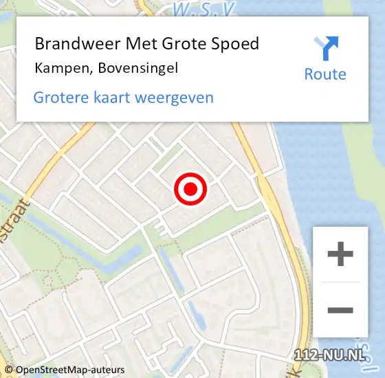 Locatie op kaart van de 112 melding: Brandweer Met Grote Spoed Naar Kampen, Bovensingel op 5 november 2017 07:34