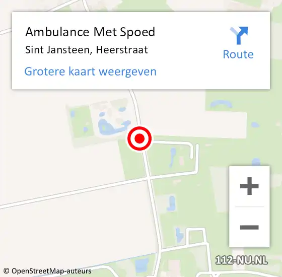 Locatie op kaart van de 112 melding: Ambulance Met Spoed Naar Sint Jansteen, Heerstraat op 5 november 2017 14:50