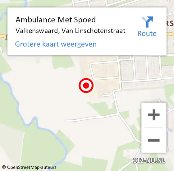 Locatie op kaart van de 112 melding: Ambulance Met Spoed Naar Valkenswaard, Van Linschotenstraat op 6 november 2017 08:38