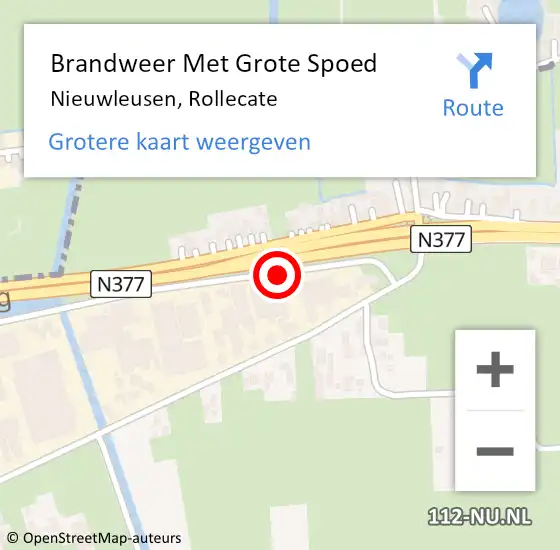 Locatie op kaart van de 112 melding: Brandweer Met Grote Spoed Naar Nieuwleusen, Rollecate op 7 november 2017 01:02