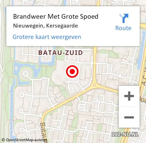 Locatie op kaart van de 112 melding: Brandweer Met Grote Spoed Naar Nieuwegein, Kersegaarde op 6 februari 2014 11:11