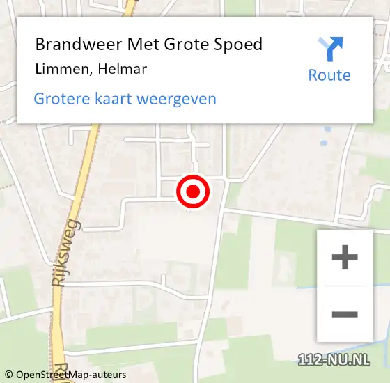 Locatie op kaart van de 112 melding: Brandweer Met Grote Spoed Naar Limmen, Helmar op 7 november 2017 09:47