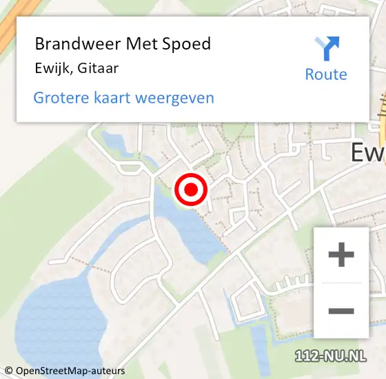 Locatie op kaart van de 112 melding: Brandweer Met Spoed Naar Ewijk, Gitaar op 7 november 2017 10:51