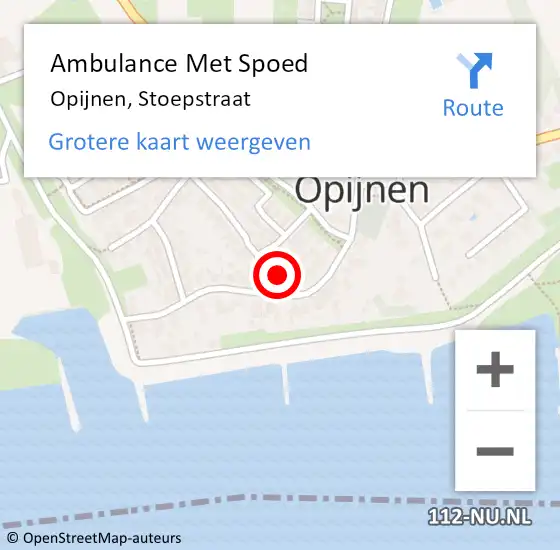 Locatie op kaart van de 112 melding: Ambulance Met Spoed Naar Opijnen, Stoepstraat op 7 november 2017 15:24