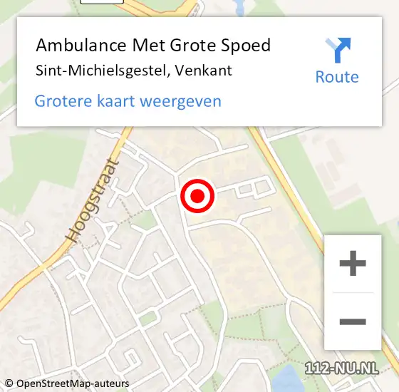 Locatie op kaart van de 112 melding: Ambulance Met Grote Spoed Naar Sint-Michielsgestel, Venkant op 7 november 2017 19:48