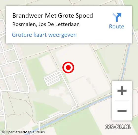 Locatie op kaart van de 112 melding: Brandweer Met Grote Spoed Naar Rosmalen, Jos De Letterlaan op 7 november 2017 22:14