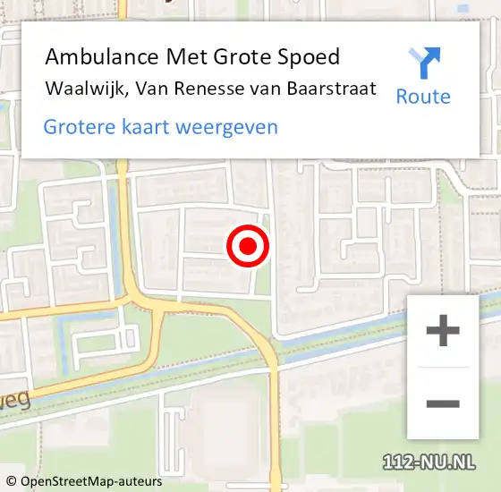 Locatie op kaart van de 112 melding: Ambulance Met Grote Spoed Naar Waalwijk, Van Renesse van Baarstraat op 6 februari 2014 12:20