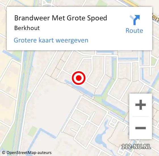 Locatie op kaart van de 112 melding: Brandweer Met Grote Spoed Naar Berkhout, N506 op 9 november 2017 08:26