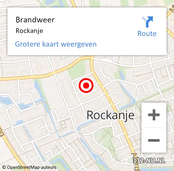 Locatie op kaart van de 112 melding: Brandweer Rockanje op 9 november 2017 10:14