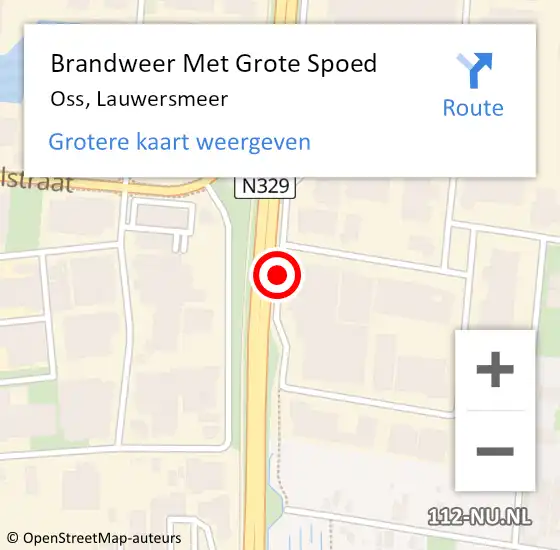 Locatie op kaart van de 112 melding: Brandweer Met Grote Spoed Naar Oss, Lauwersmeer op 9 november 2017 16:08