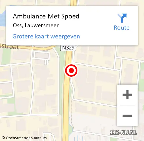 Locatie op kaart van de 112 melding: Ambulance Met Spoed Naar Oss, Lauwersmeer op 9 november 2017 16:25