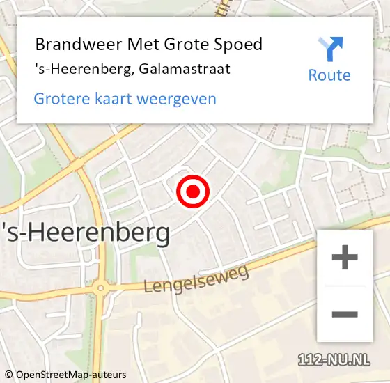 Locatie op kaart van de 112 melding: Brandweer Met Grote Spoed Naar 's-Heerenberg, Galamastraat op 9 november 2017 19:46