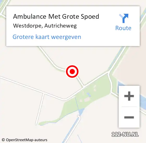 Locatie op kaart van de 112 melding: Ambulance Met Grote Spoed Naar Westdorpe, Autricheweg op 10 november 2017 00:05