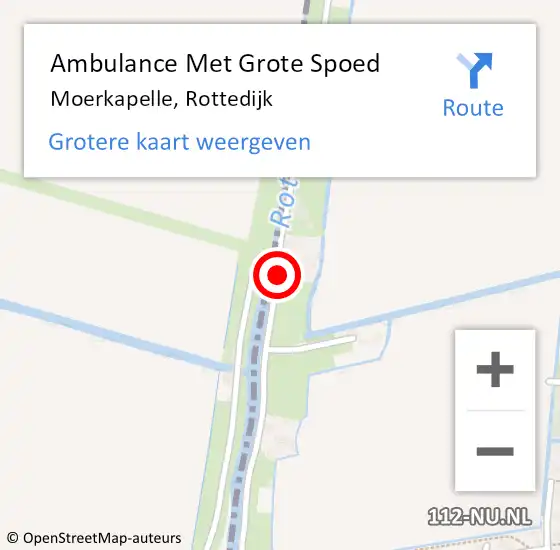 Locatie op kaart van de 112 melding: Ambulance Met Grote Spoed Naar Moerkapelle, Rottedijk op 10 november 2017 22:00