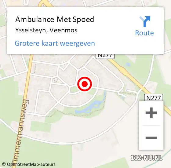 Locatie op kaart van de 112 melding: Ambulance Met Spoed Naar Ysselsteyn, Veenmos op 6 februari 2014 17:09