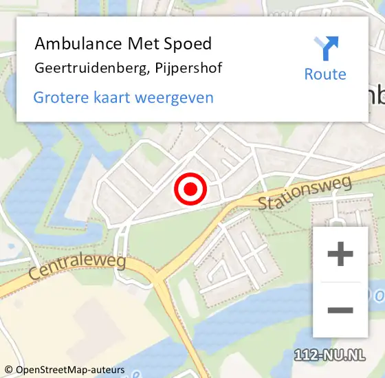 Locatie op kaart van de 112 melding: Ambulance Met Spoed Naar Geertruidenberg, Pijpershof op 11 november 2017 11:08