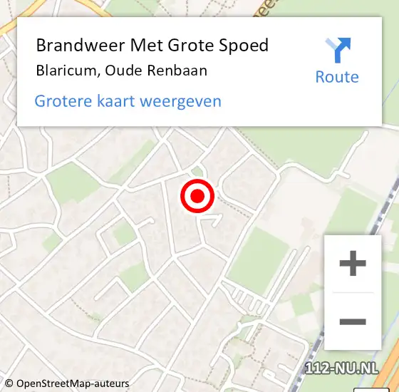 Locatie op kaart van de 112 melding: Brandweer Met Grote Spoed Naar Blaricum, Oude Renbaan op 11 november 2017 11:47