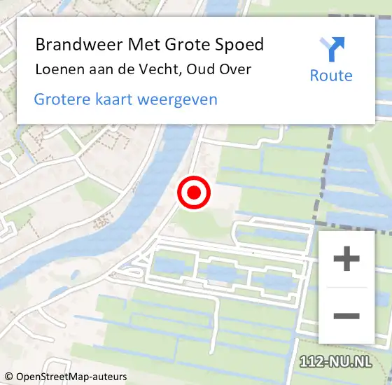 Locatie op kaart van de 112 melding: Brandweer Met Grote Spoed Naar Loenen aan de Vecht, Oud Over op 11 november 2017 15:53