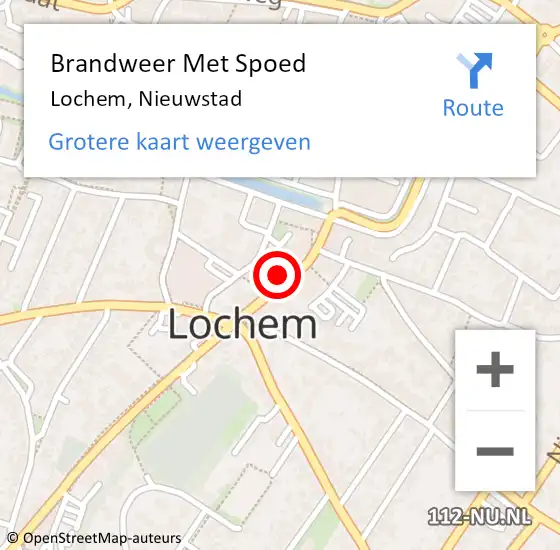 Locatie op kaart van de 112 melding: Brandweer Met Spoed Naar Lochem, Nieuwstad op 11 november 2017 19:29