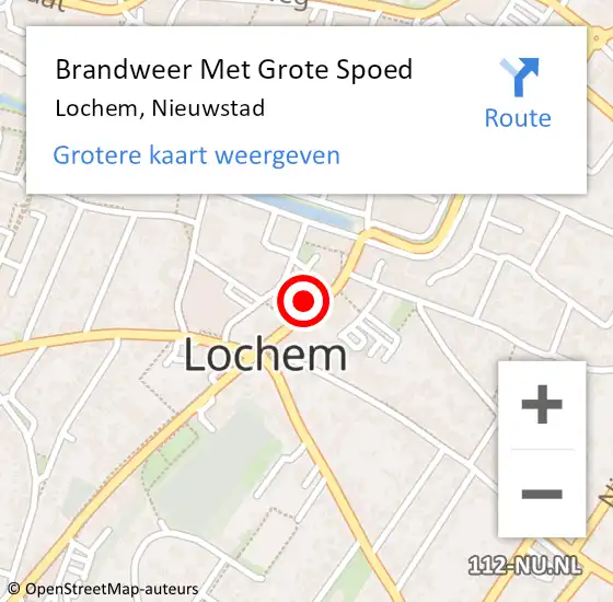 Locatie op kaart van de 112 melding: Brandweer Met Grote Spoed Naar Lochem, Nieuwstad op 11 november 2017 19:34