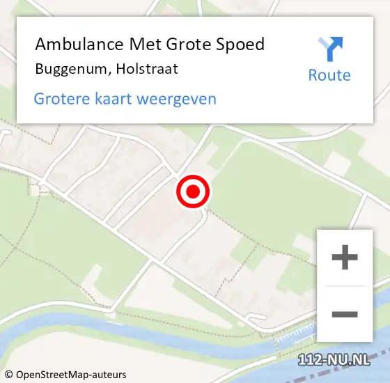 Locatie op kaart van de 112 melding: Ambulance Met Grote Spoed Naar Buggenum, Holstraat op 6 februari 2014 19:22