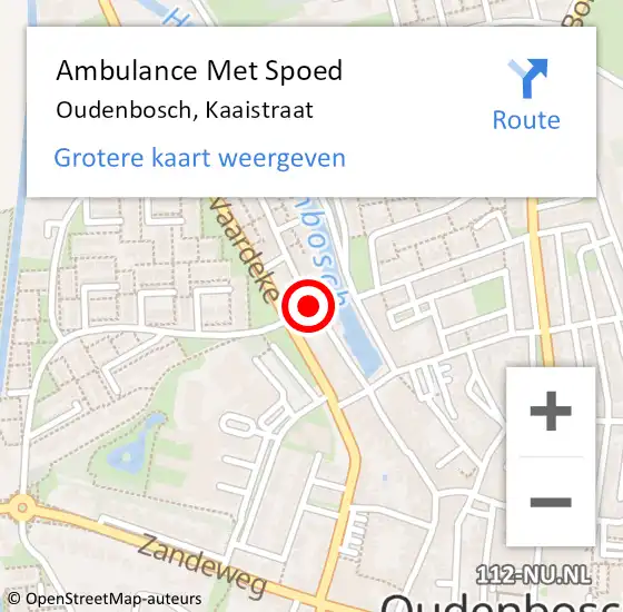 Locatie op kaart van de 112 melding: Ambulance Met Spoed Naar Oudenbosch, Kaaistraat op 13 november 2017 10:53