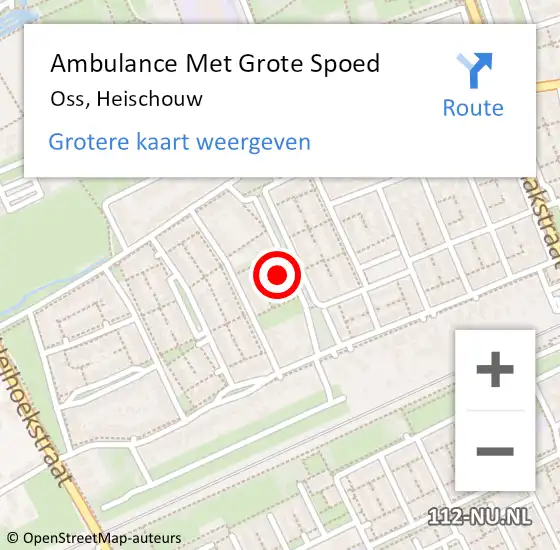 Locatie op kaart van de 112 melding: Ambulance Met Grote Spoed Naar Oss, Heischouw op 14 november 2017 06:39