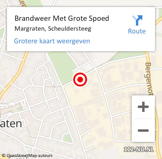 Locatie op kaart van de 112 melding: Brandweer Met Grote Spoed Naar Margraten, Scheuldersteeg op 14 november 2017 09:38