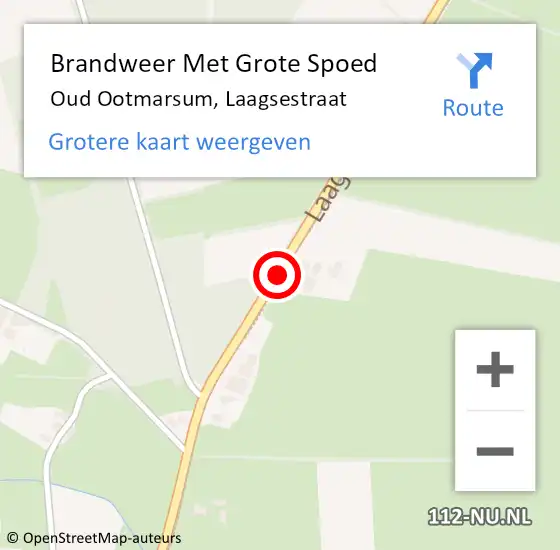 Locatie op kaart van de 112 melding: Brandweer Met Grote Spoed Naar Oud Ootmarsum, Laagsestraat op 15 november 2017 07:17