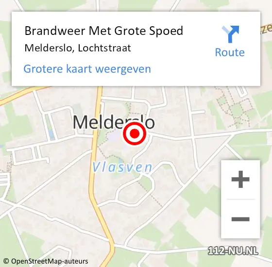 Locatie op kaart van de 112 melding: Brandweer Met Grote Spoed Naar Melderslo, Lochtstraat op 15 november 2017 08:07
