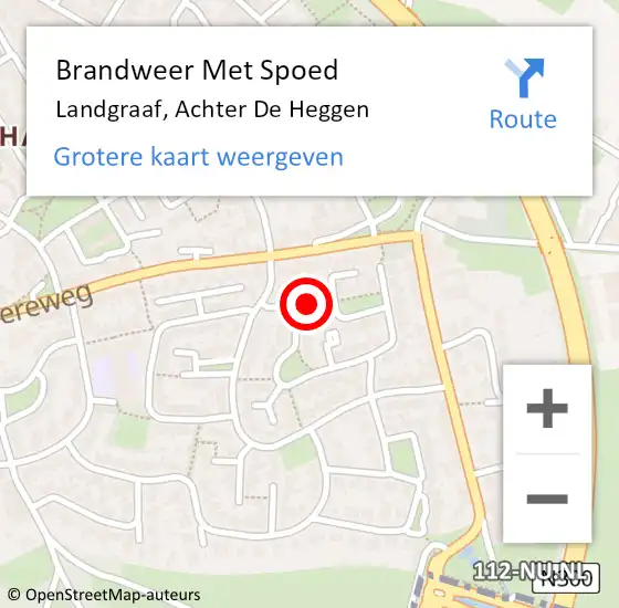 Locatie op kaart van de 112 melding: Brandweer Met Spoed Naar Landgraaf, Achter De Heggen op 15 november 2017 10:52