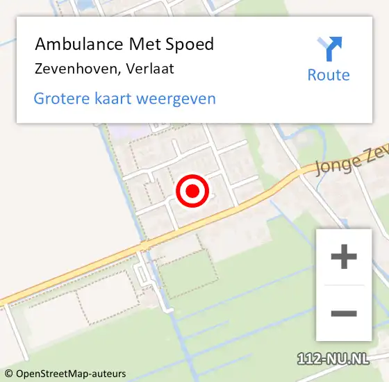 Locatie op kaart van de 112 melding: Ambulance Met Spoed Naar Zevenhoven, Verlaat op 15 november 2017 18:07