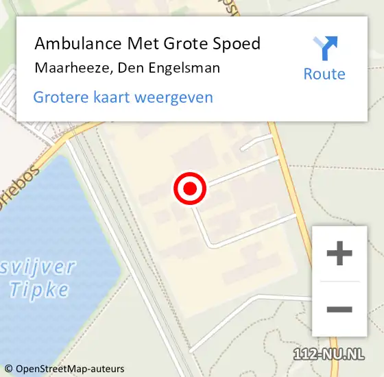 Locatie op kaart van de 112 melding: Ambulance Met Grote Spoed Naar Maarheeze, Den Engelsman op 15 november 2017 20:11